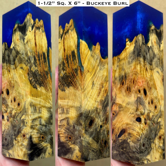 Stabilized Buckeye Burl 6” Hybrid Duck Call / Handle Blank