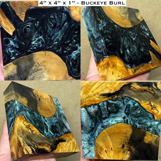 Stabilized Buckeye Burl Hybrid Turkey Pot Call Block