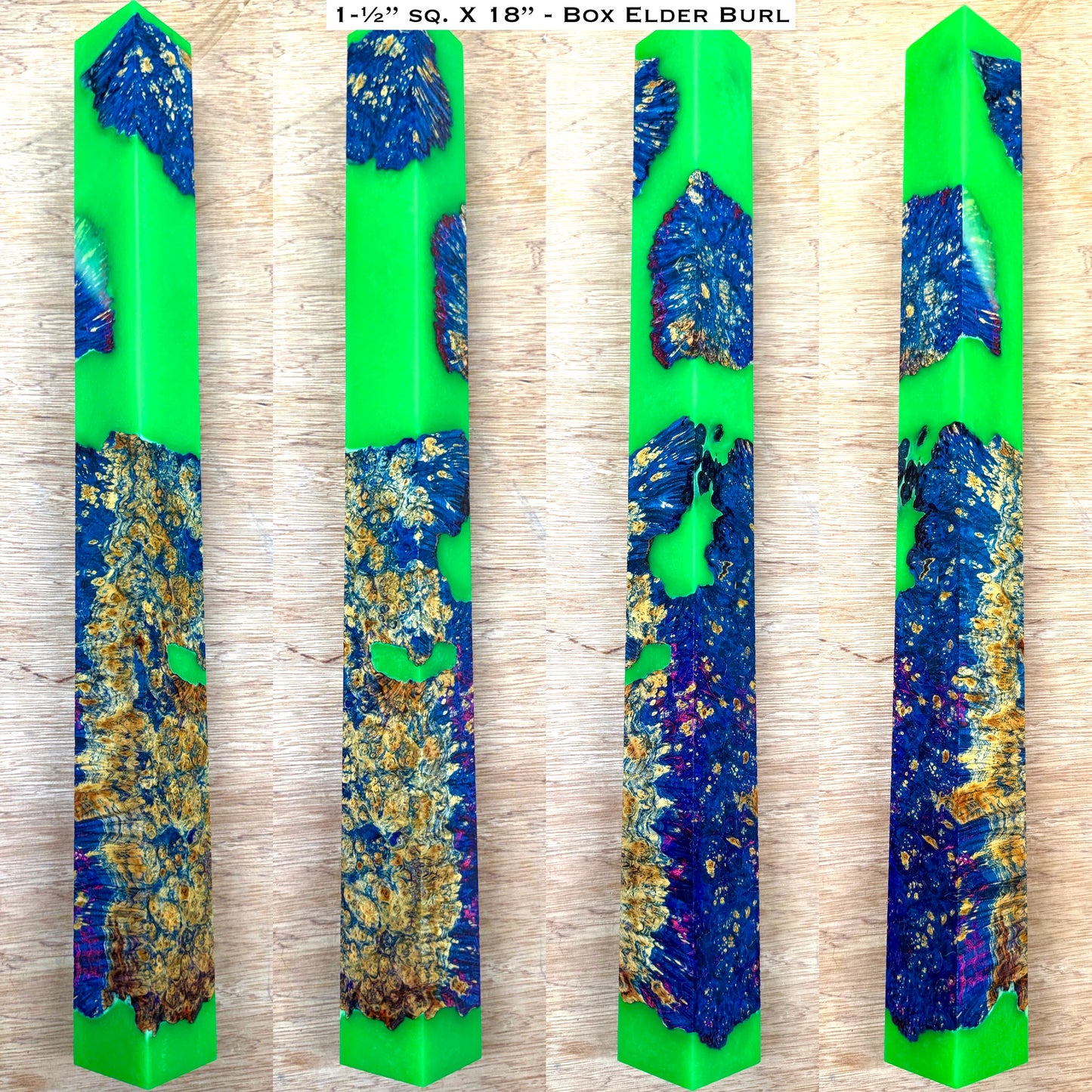 Stabilized Box Elder Burl 18” Hybrid XL Call / Cue Block