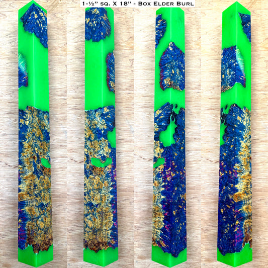 Stabilized Box Elder Burl 18” Hybrid XL Call / Cue Block