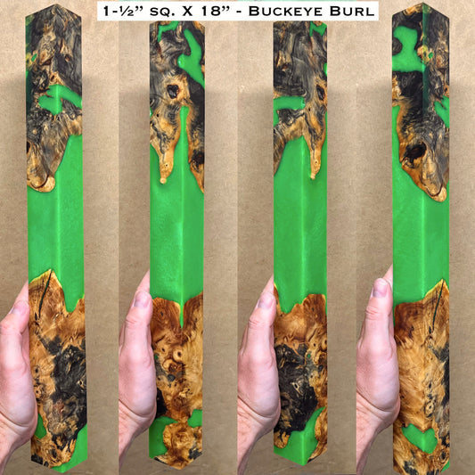 Stabilized Buckeye Burl 18” Hybrid XL Call / Cue Block