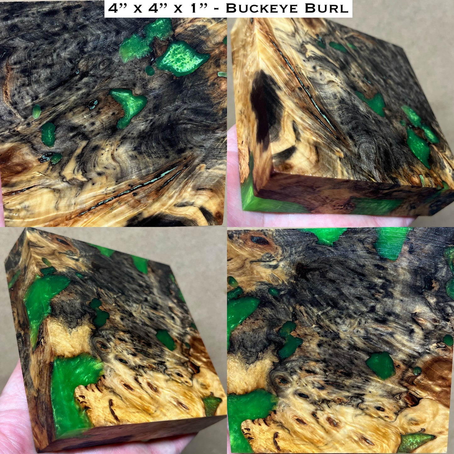 Stabilized Buckeye Burl Hybrid Turkey Pot Call Block