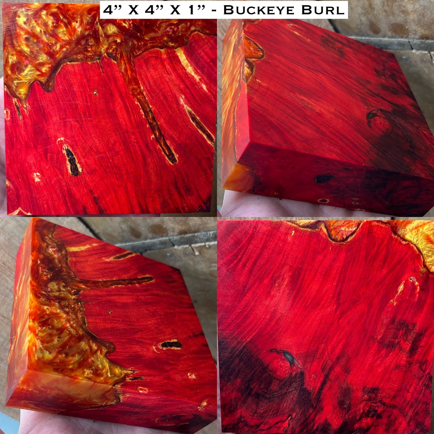 Stabilized Buckeye Burl Hybrid Turkey Pot Call Block