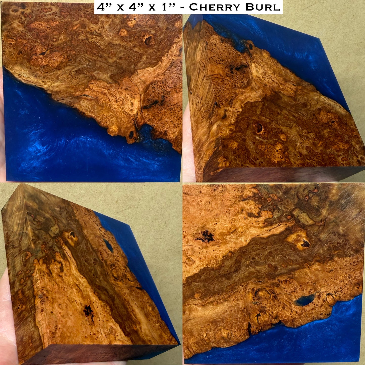 Stabilized Cherry Burl Hybrid Turkey Pot Call Block