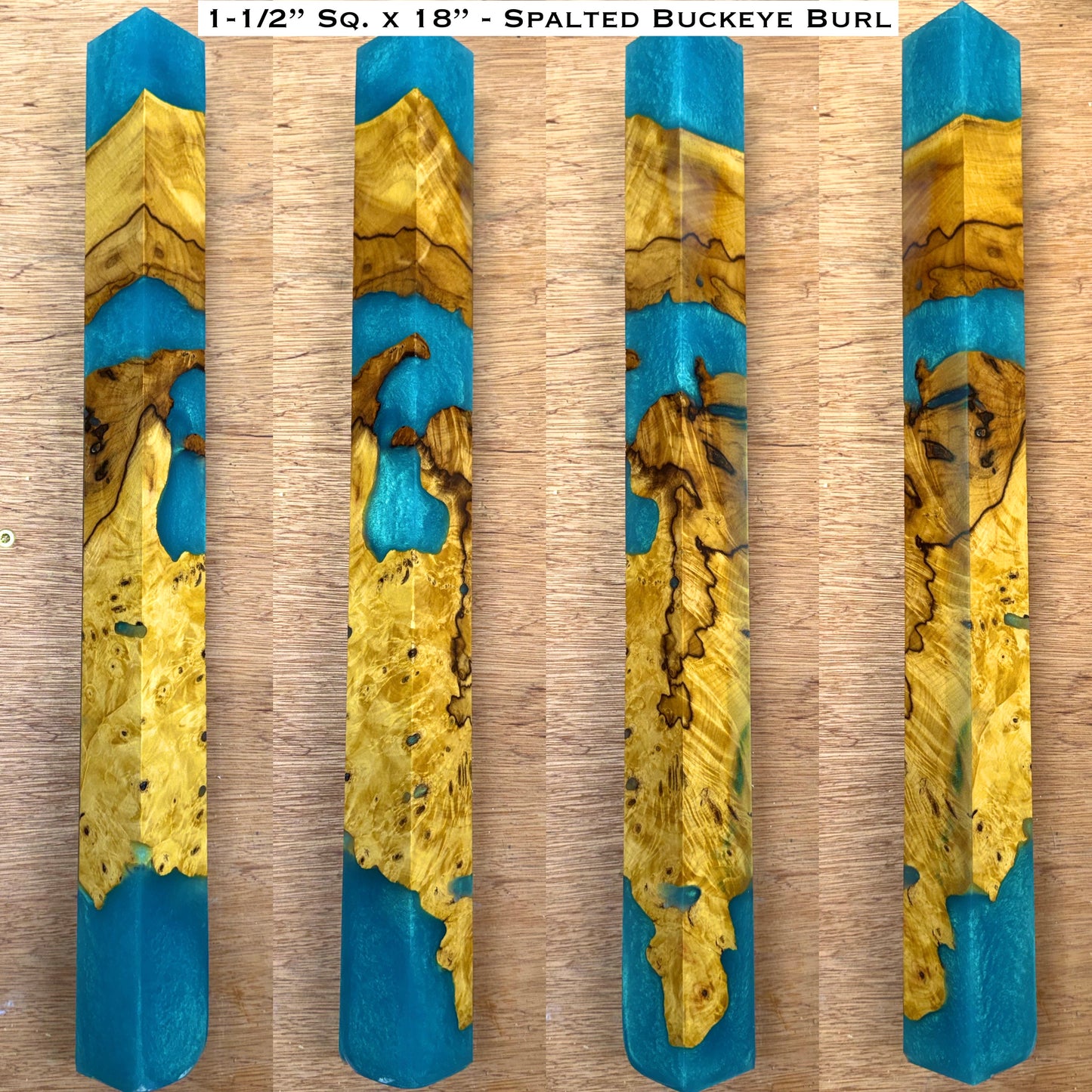 Stabilized Buckeye Burl 18” Hybrid XL Call / Cue Block