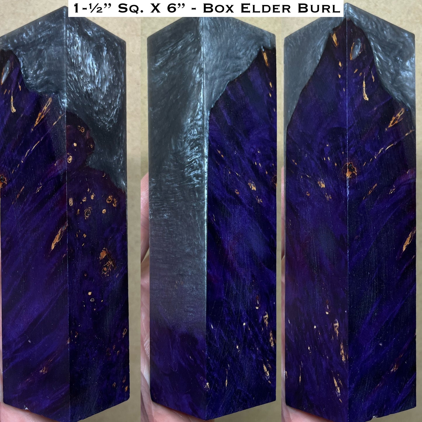 Stabilized Box Elder Burl 6” Hybrid Duck Call / Handle Blank
