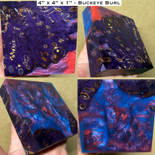 Stabilized Buckeye Burl Hybrid Turkey Pot Call Block