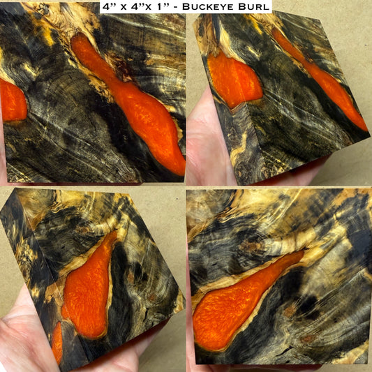 Stabilized Buckeye Burl Hybrid Turkey Pot Call Block