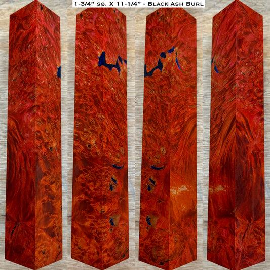 Dye Stabilized Maple Burl 1-3/4” Sq. X 11-1/4” Hybrid XL Call / Cue Block