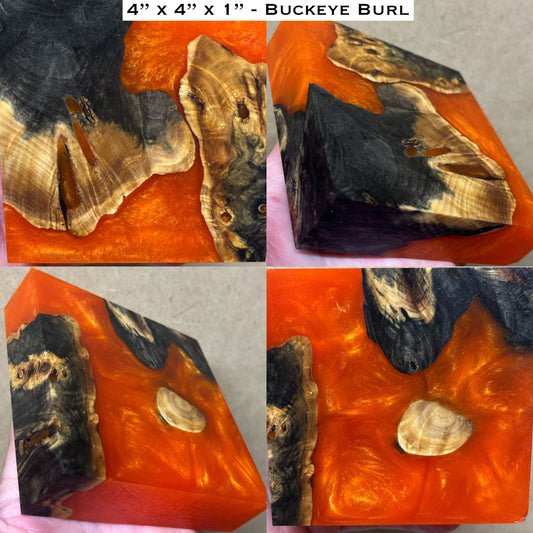 Stabilized Buckeye Burl Hybrid Turkey Pot Call Block