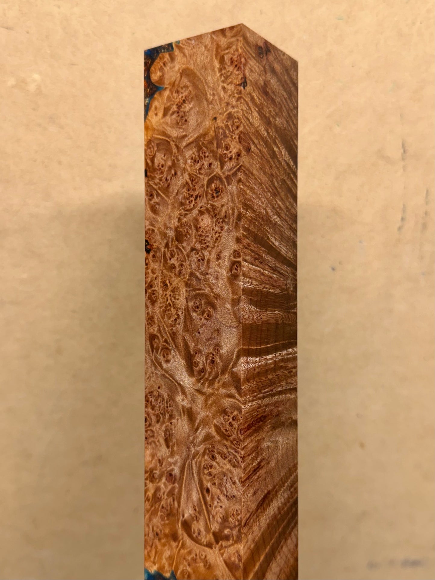Stabilized Maple Burl 12” Hybrid XL Call / Cue Block