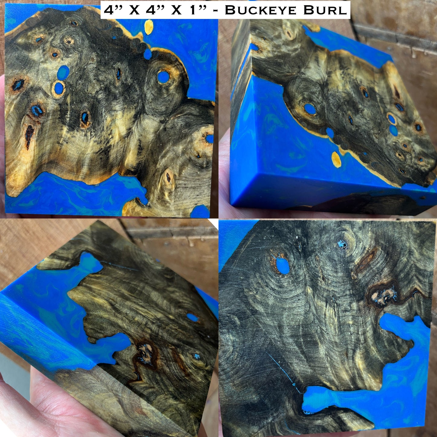 Stabilized Buckeye Burl Hybrid Turkey Pot Call Block