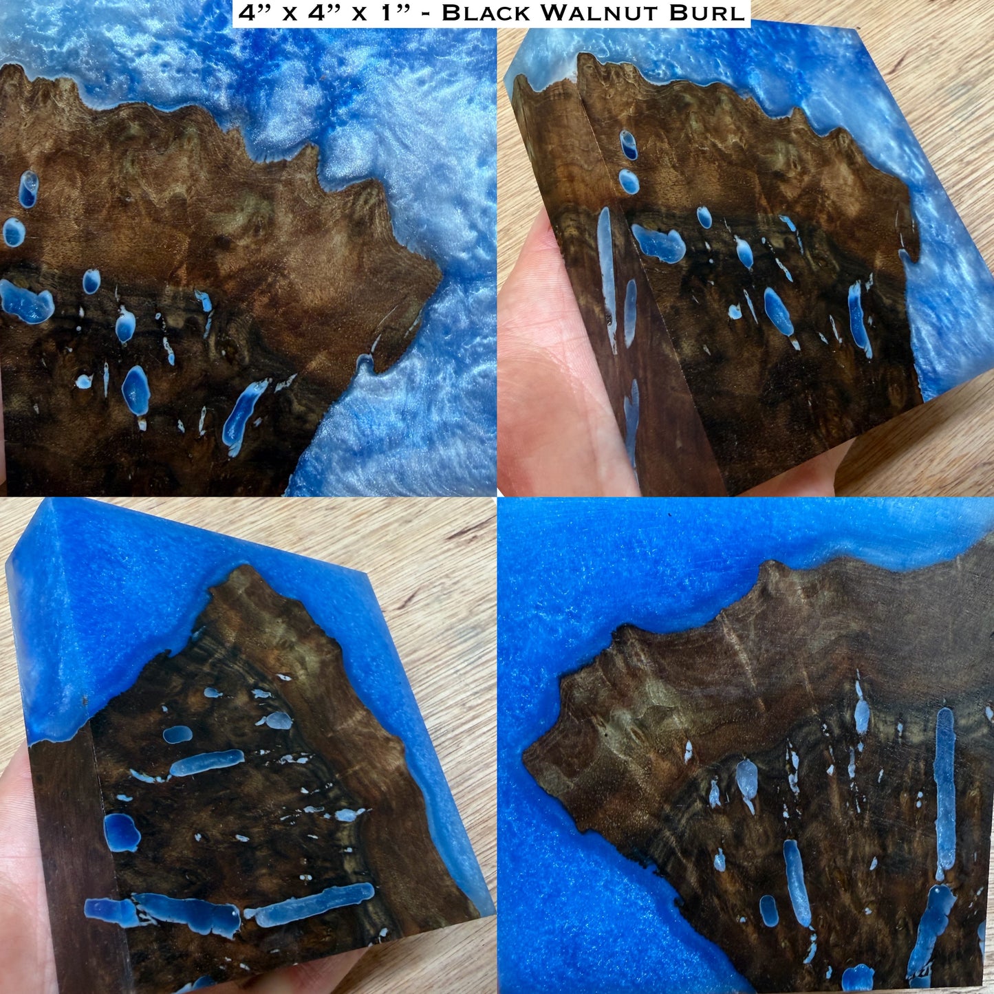 Stabilized Black Walnut Burl Hybrid Turkey Pot Call Block