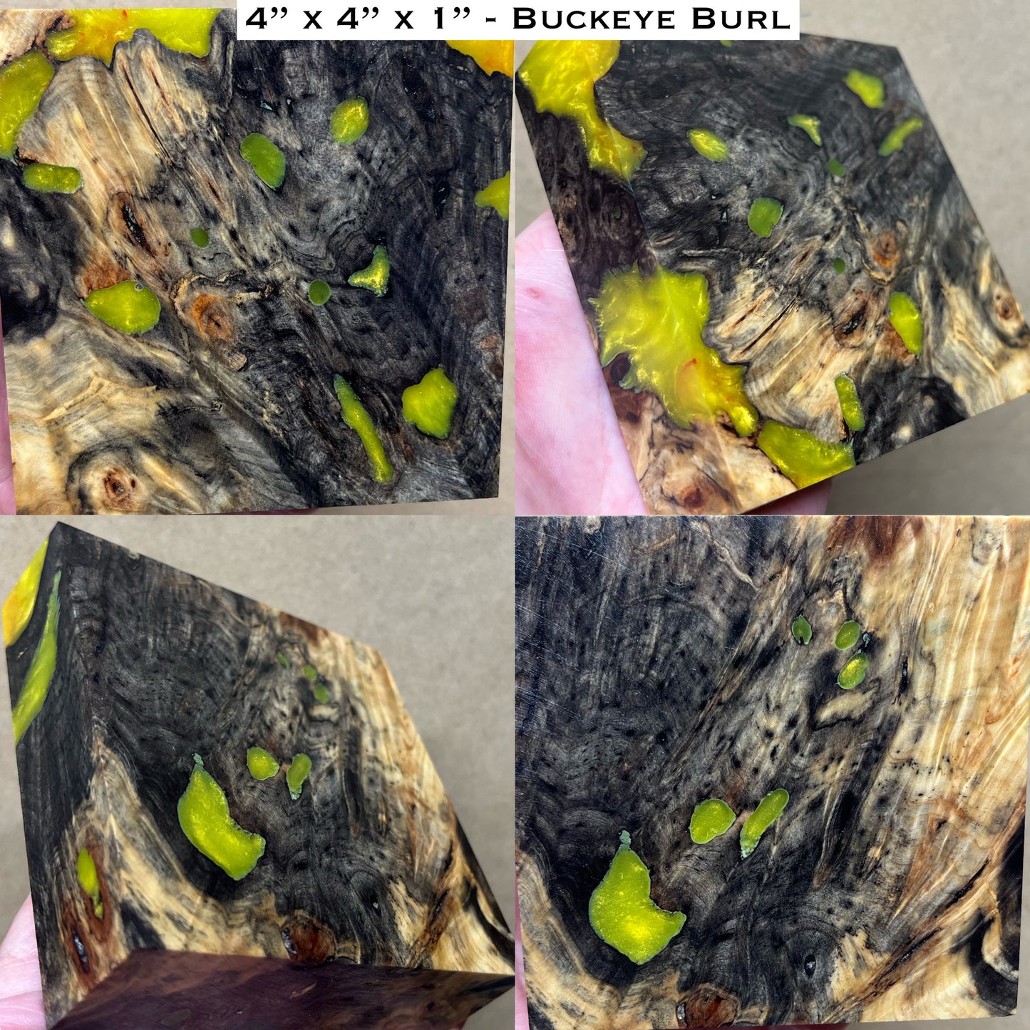 Stabilized Buckeye Burl Hybrid Turkey Pot Call Block