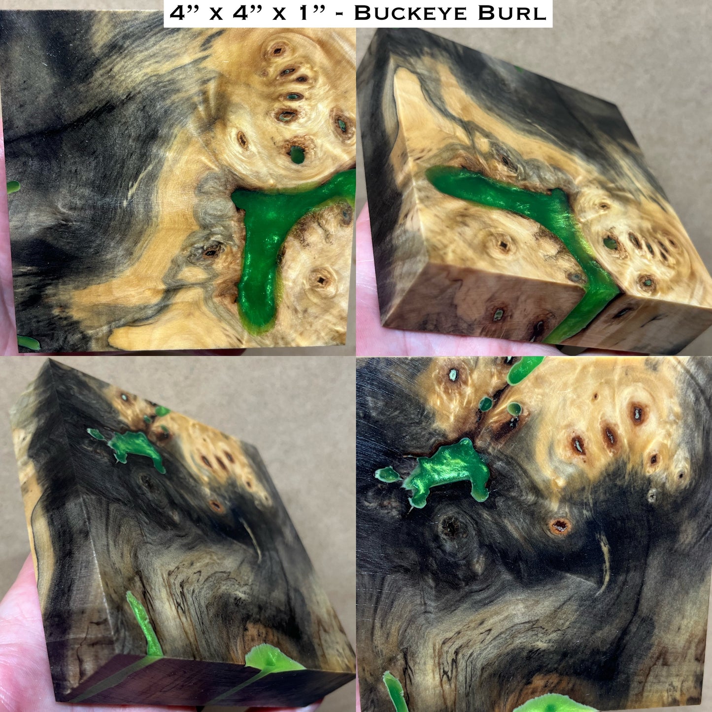 Stabilized Buckeye Burl Hybrid Turkey Pot Call Block