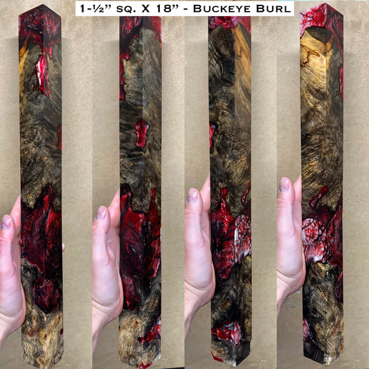 Stabilized Buckeye Burl 18” Hybrid XL Call / Cue Block