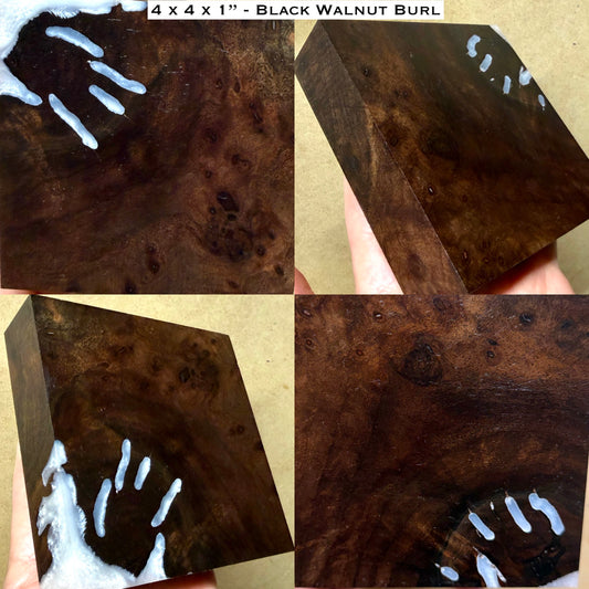 Stabilized Black Walnut Burl Hybrid Turkey Pot Call Block