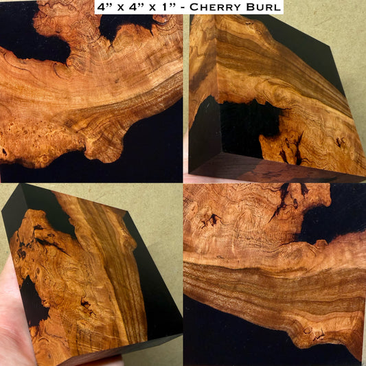 Stabilized Cherry Burl Hybrid Turkey Pot Call Block
