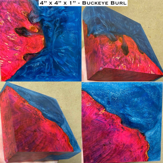 Stabilized Buckeye Burl Hybrid Turkey Pot Call Block