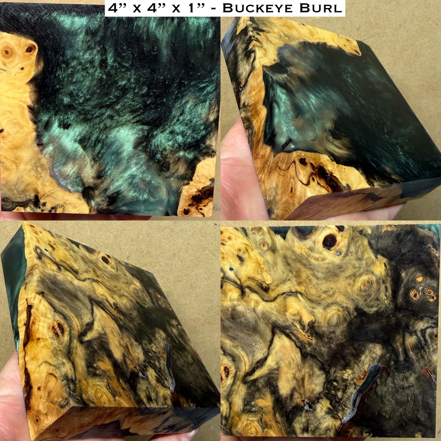Stabilized Buckeye Burl Hybrid Turkey Pot Call Block