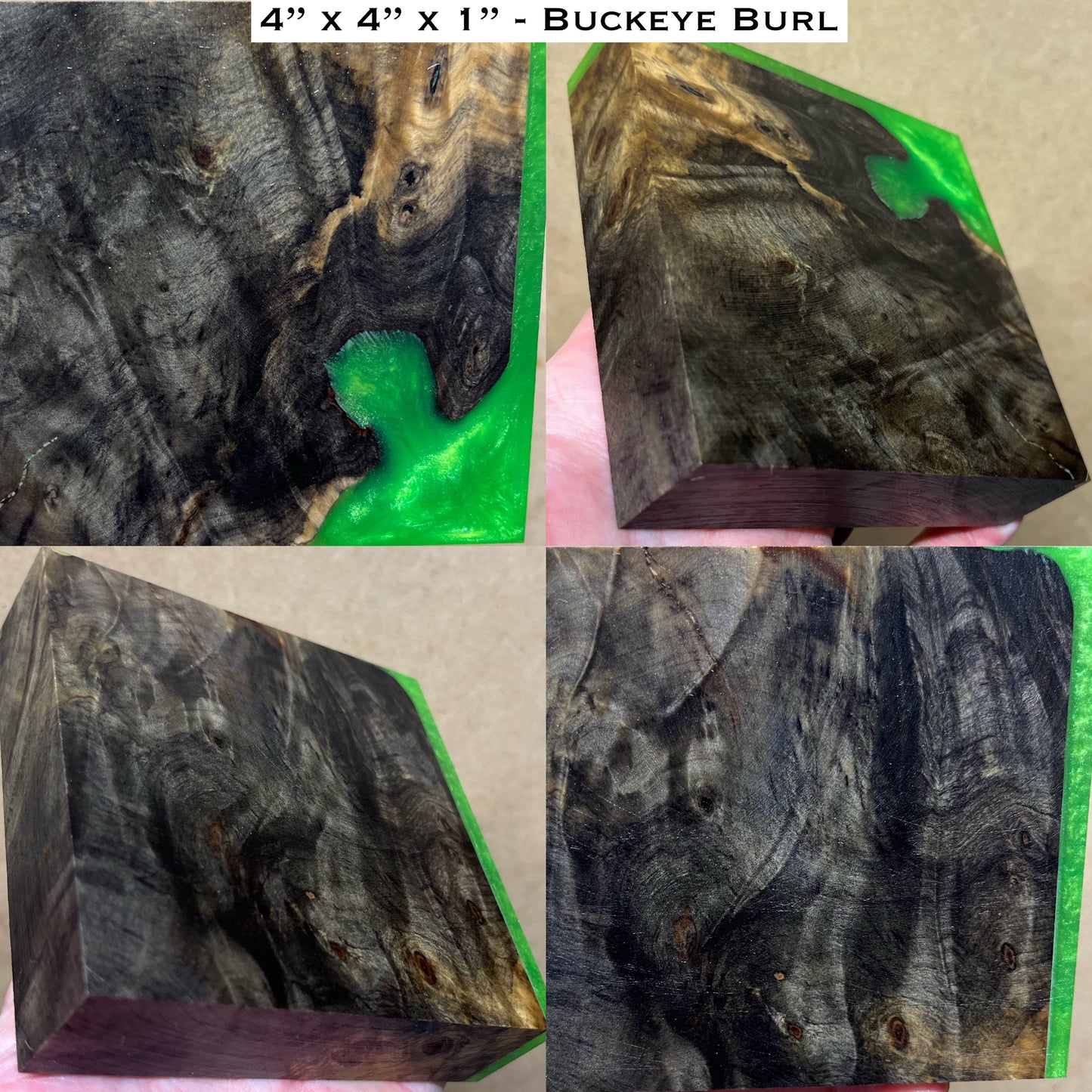 Stabilized Buckeye Burl Hybrid Turkey Pot Call Block