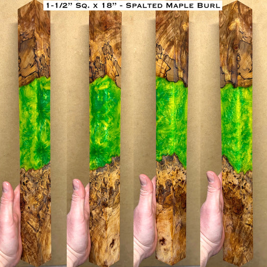 Stabilized Spalted Maple Burl 18” Hybrid XL Call / Cue Block
