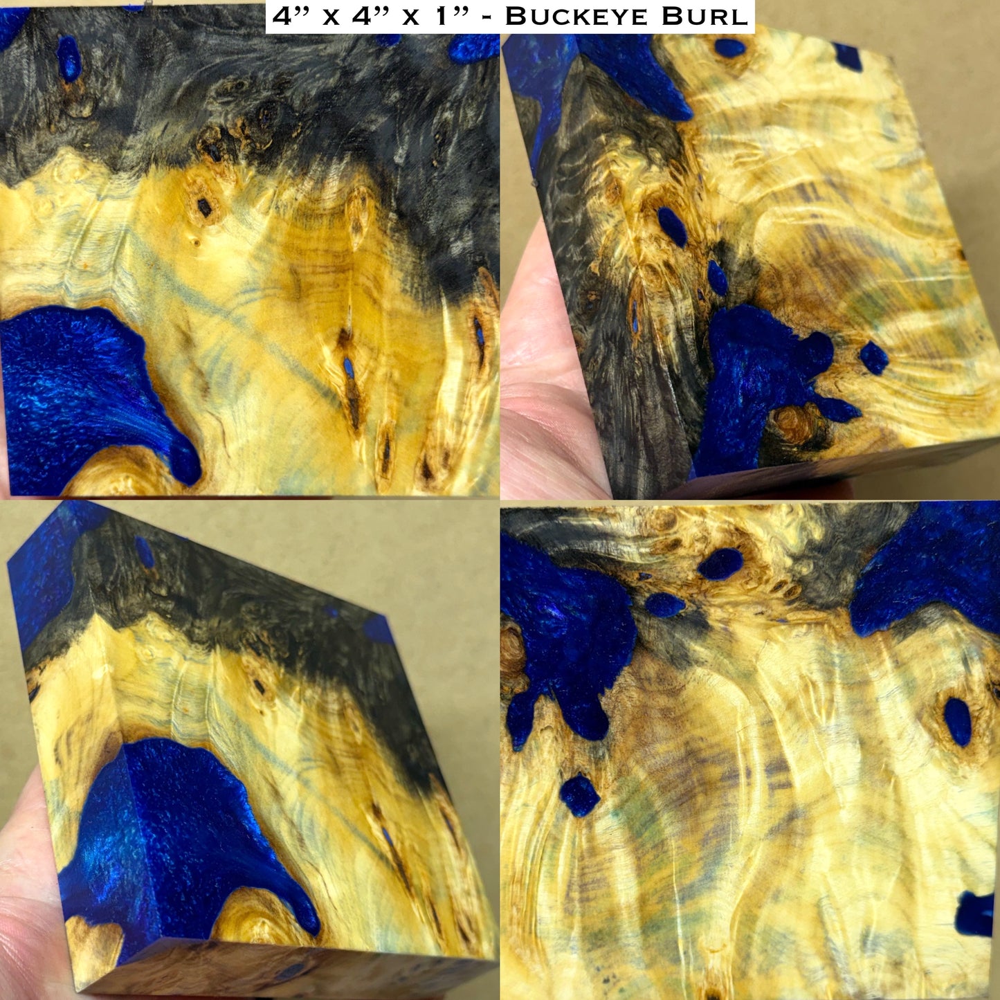 Stabilized Buckeye Burl Hybrid Turkey Pot Call Block