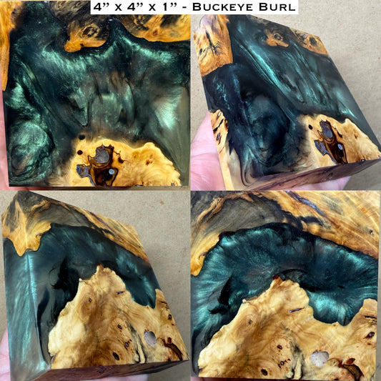 Stabilized Buckeye Burl Hybrid Turkey Pot Call Block