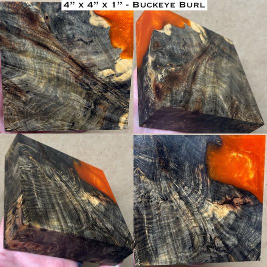 Stabilized Buckeye Burl Hybrid Turkey Pot Call Block