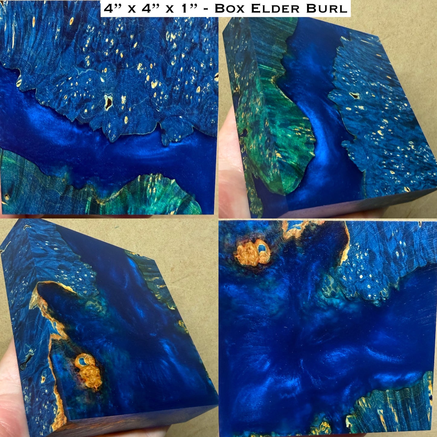 Stabilized Box Elder Burl Hybrid Turkey Pot Call Block