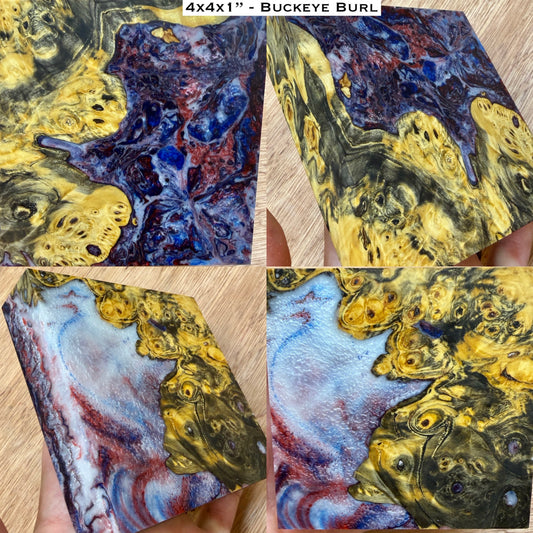 Stabilized Buckeye Burl Hybrid Turkey Pot Call Block