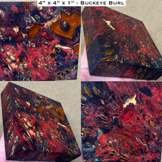 Stabilized Buckeye Burl Hybrid Turkey Pot Call Block