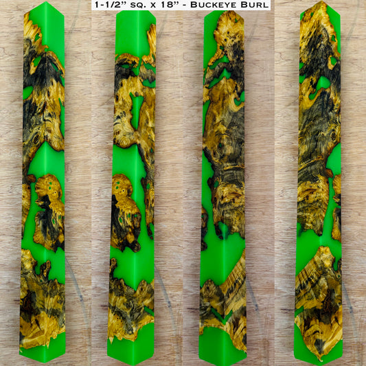 Stabilized Buckeye Burl 18” Hybrid XL Call / Cue Block
