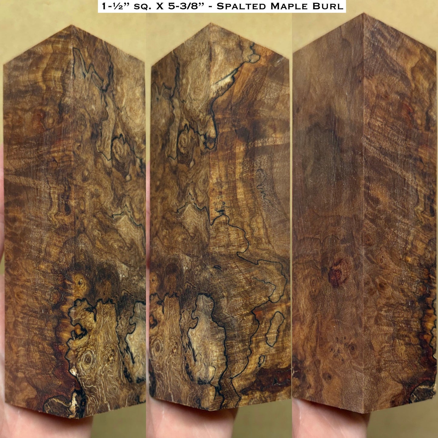 Stabilized Maple Burl 5-3/8” Duck Call / Handle Blank