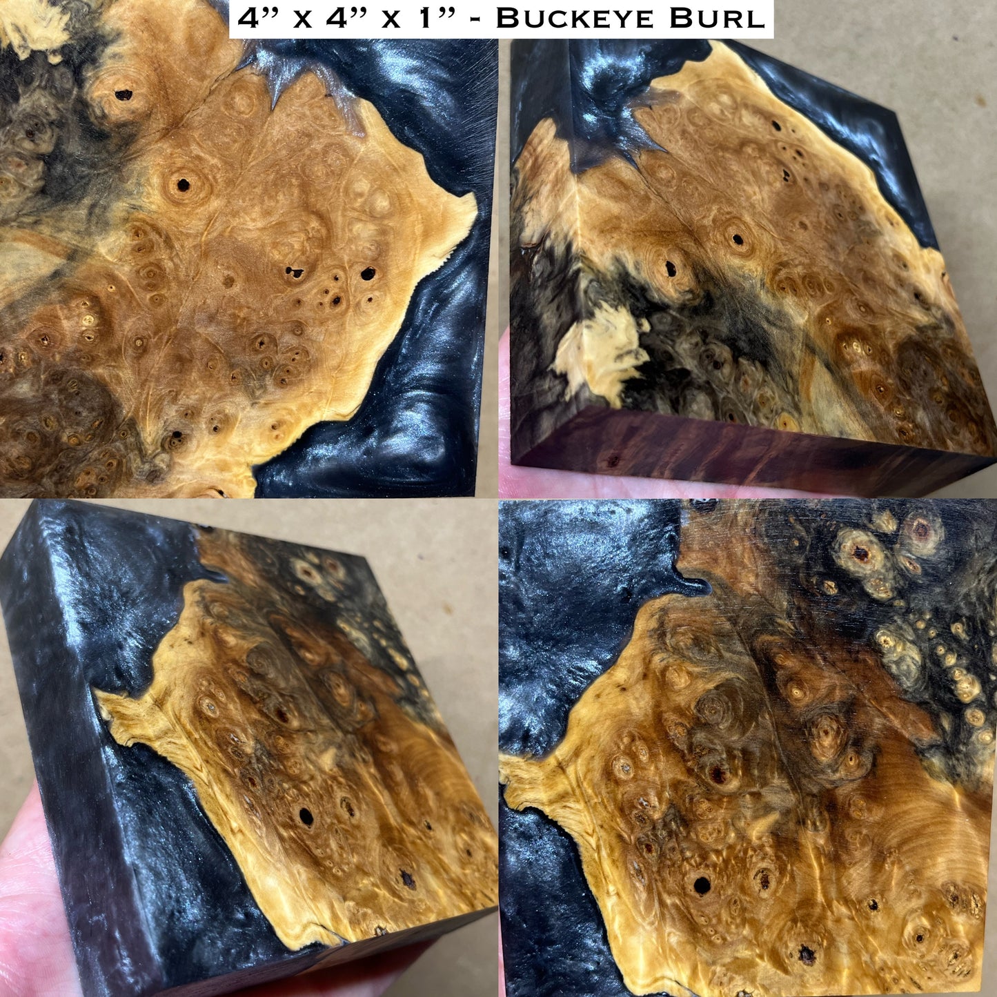 Stabilized Buckeye Burl Hybrid Turkey Pot Call Block