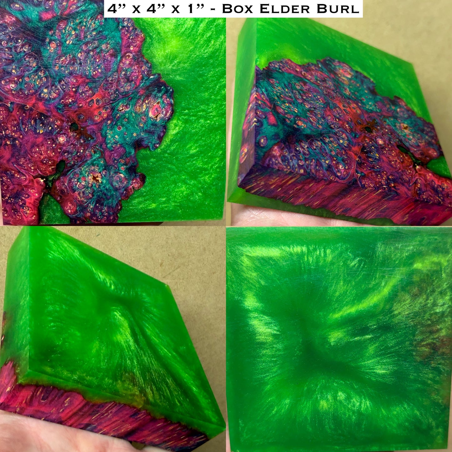 Stabilized Box Elder Burl Hybrid Turkey Pot Call Block