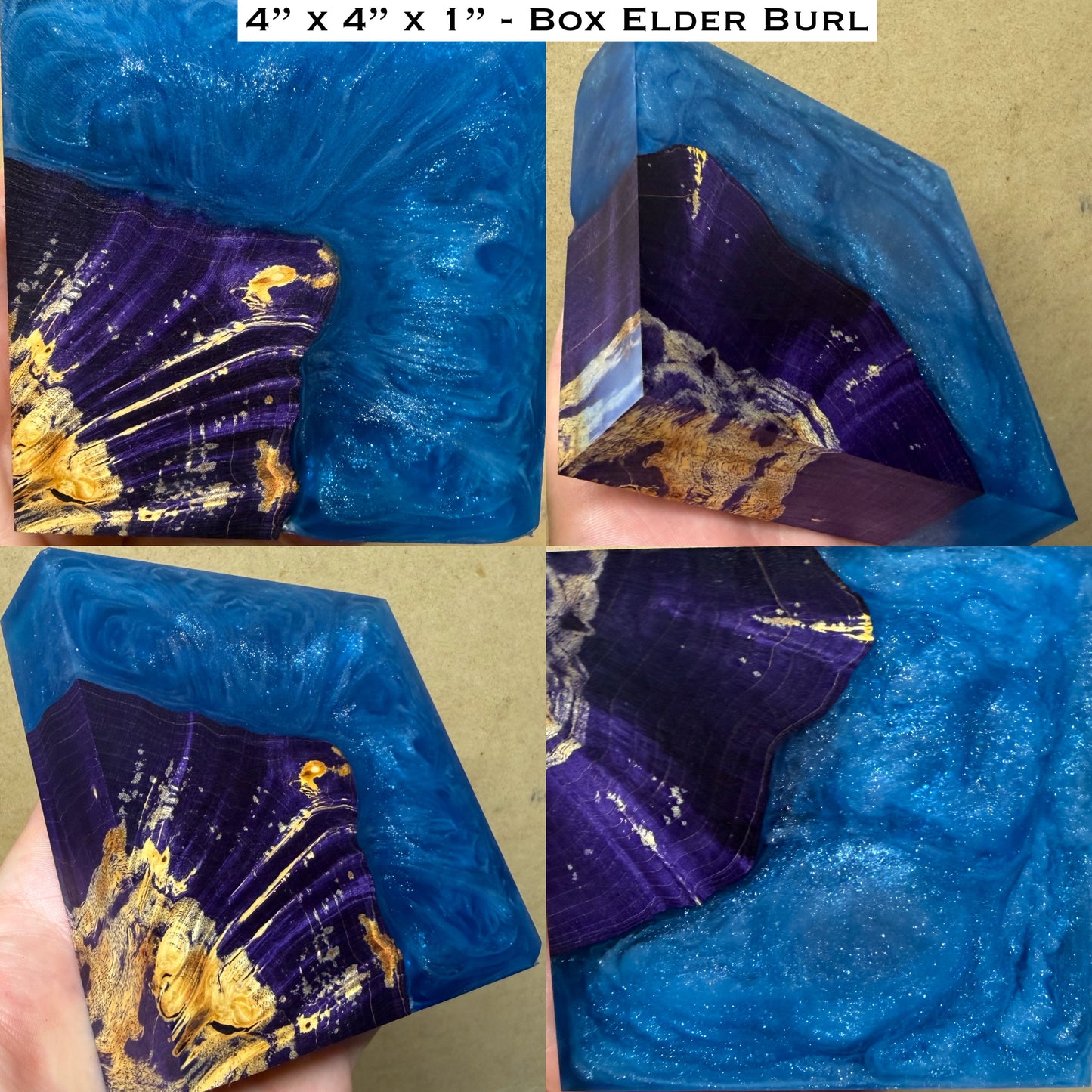 Stabilized Box Elder Burl Hybrid Turkey Pot Call Block