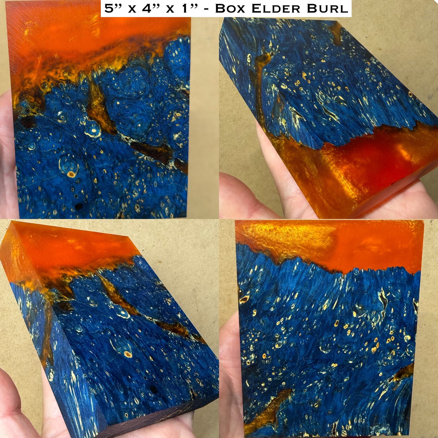 Stabilized Box Elder Burl Hybrid Turkey Pot Call / Striker Block