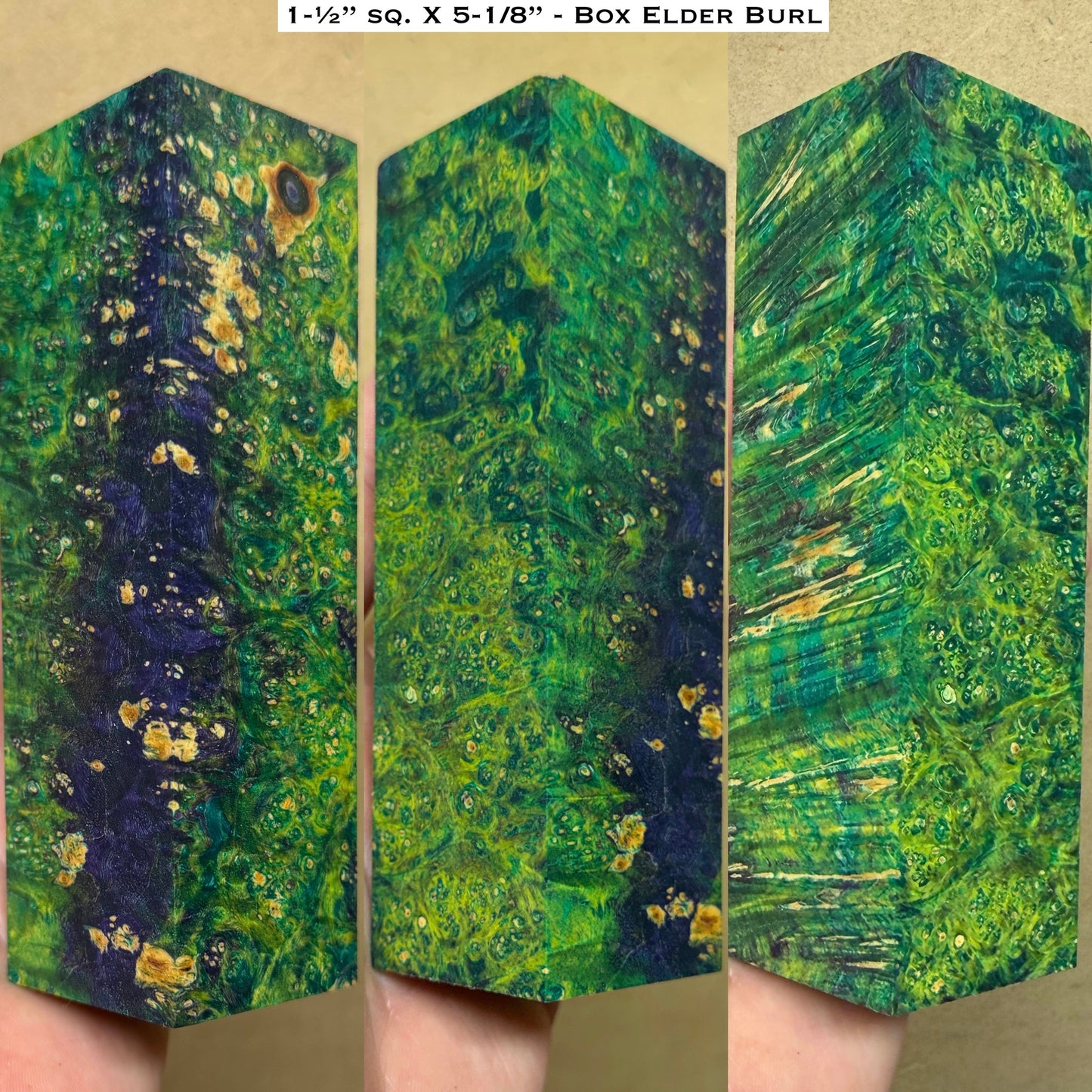 Stabilized Box Elder Burl 5-1/8” Duck Call / Handle Blank