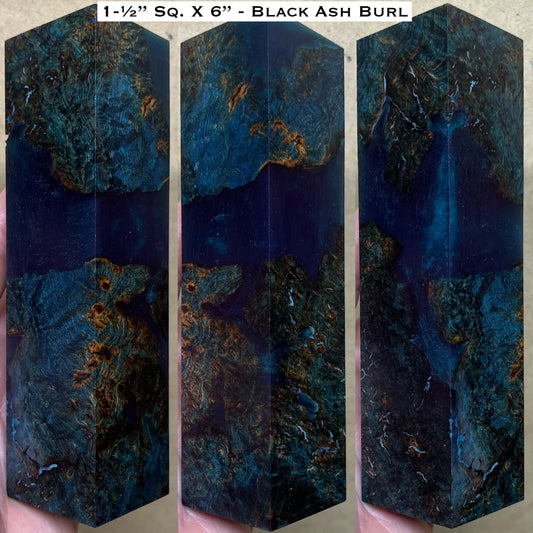 Stabilized Black Ash Burl 6” Hybrid Duck Call / Handle Blank