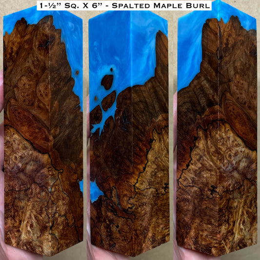 Stabilized Spalted Maple Burl 6” Hybrid Duck Call / Handle Blank