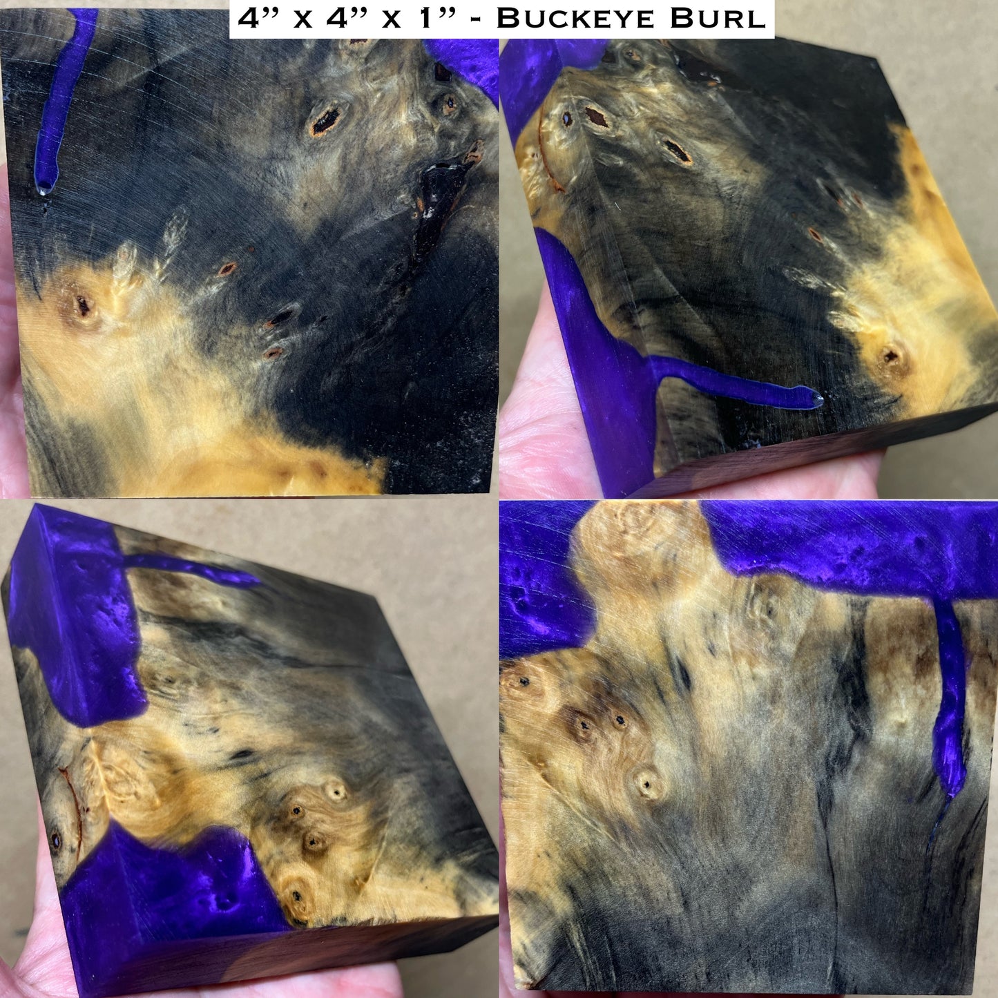 Stabilized Buckeye Burl Hybrid Turkey Pot Call Block