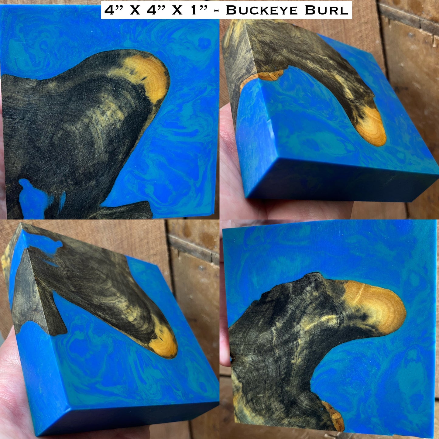 Stabilized Buckeye Burl Hybrid Turkey Pot Call Block