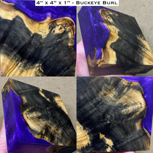 Stabilized Buckeye Burl Hybrid Turkey Pot Call Block