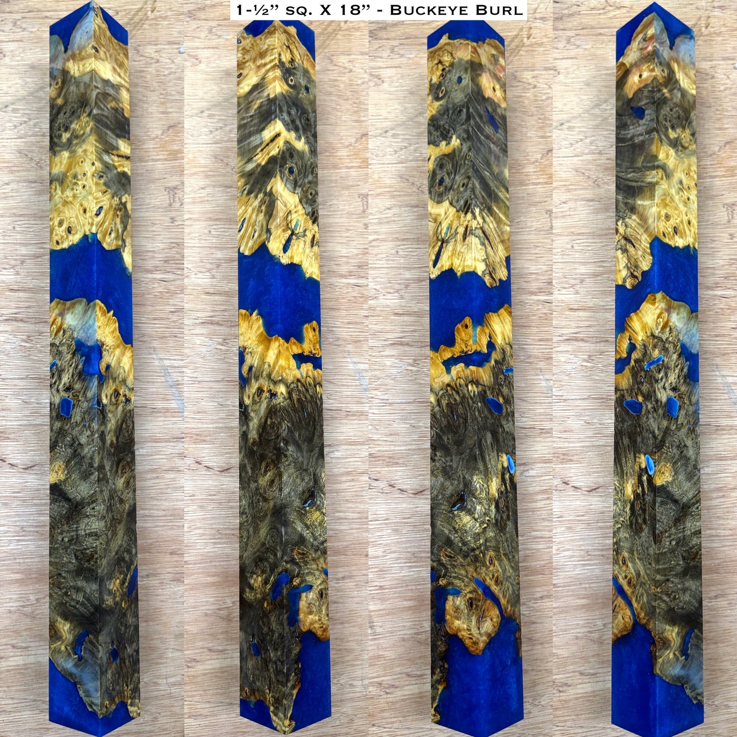 Stabilized Buckeye Burl 18” Hybrid XL Call / Cue Block