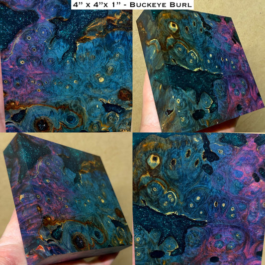 Stabilized Buckeye Burl Hybrid Turkey Pot Call Block