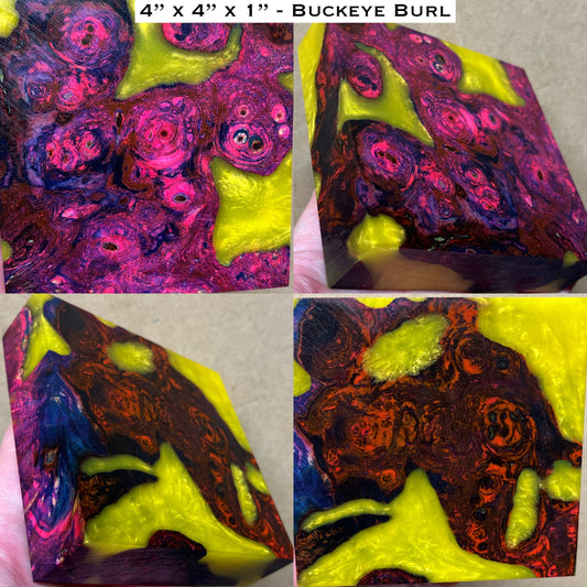 Stabilized Buckeye Burl Hybrid Turkey Pot Call Block