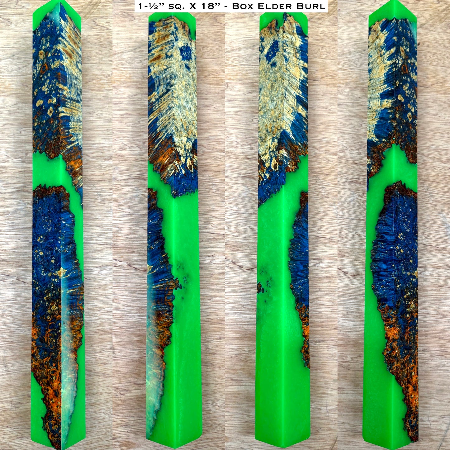 Stabilized Box Elder Burl 18” Hybrid XL Call / Cue Block