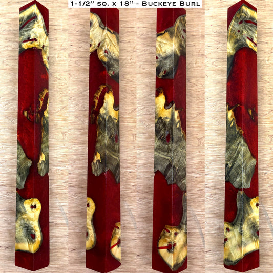 Stabilized Buckeye Burl 18” Hybrid XL Call / Cue Block