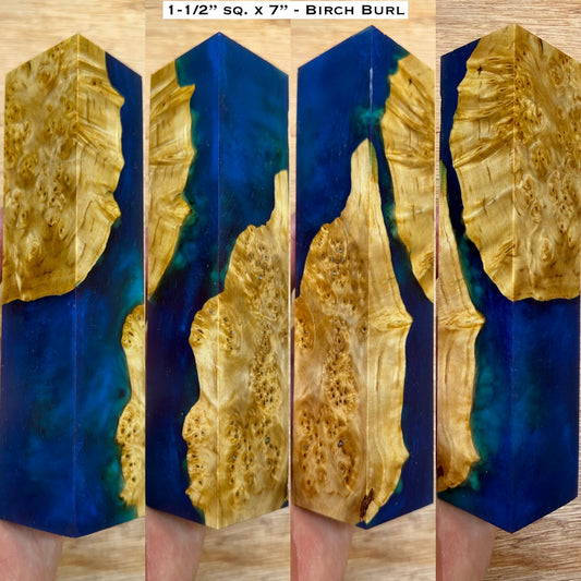 Stabilized Birch Burl 7” Hybrid Call / Handle Blank